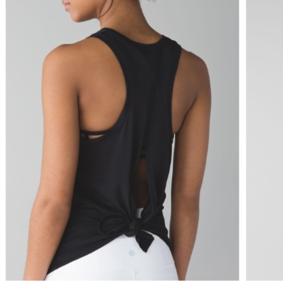 lululemon athletica Tops - Lululemon All Tied Up Tank Top Black Pima Cotton